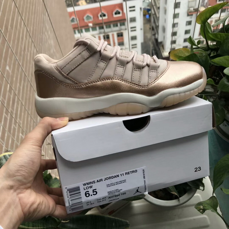 Authentic Air Jordan 11 Low GS Rose Gold women